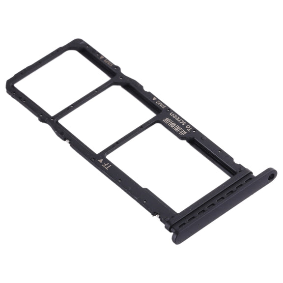 SIM Card Tray + SIM Card Tray + Micro SD Card Tray for Huawei Enjoy 10 / Honor Play 3 (Black)