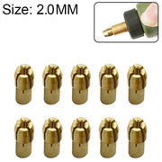 10 PCS Three-claw Copper Clamp Nut for Electric Mill Fittings���Bore diameter: 2.0mm