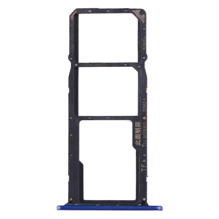 SIM Card Tray + SIM Card Tray + Micro SD Card Tray for Huawei Honor Play 3e (Blue) - Card Socket by PMc TechLife | Online Shopping South Africa | PMc TechLife | Buy Now Pay Later Mobicred
