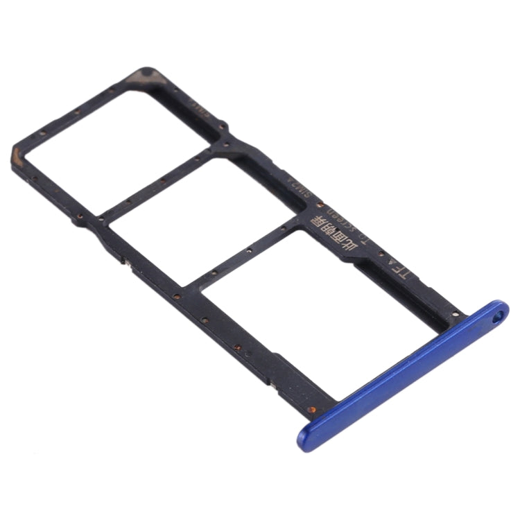 SIM Card Tray + SIM Card Tray + Micro SD Card Tray for Huawei Honor Play 3e (Blue) - Card Socket by PMc TechLife | Online Shopping South Africa | PMc TechLife | Buy Now Pay Later Mobicred