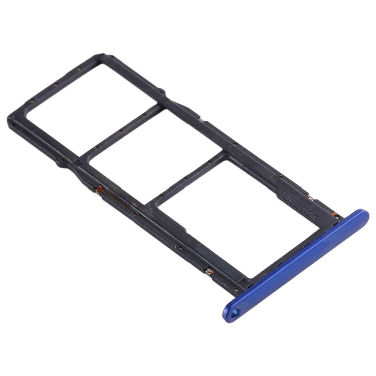 SIM Card Tray + SIM Card Tray + Micro SD Card Tray for Huawei Honor Play 3e (Blue) - Card Socket by PMc TechLife | Online Shopping South Africa | PMc TechLife | Buy Now Pay Later Mobicred