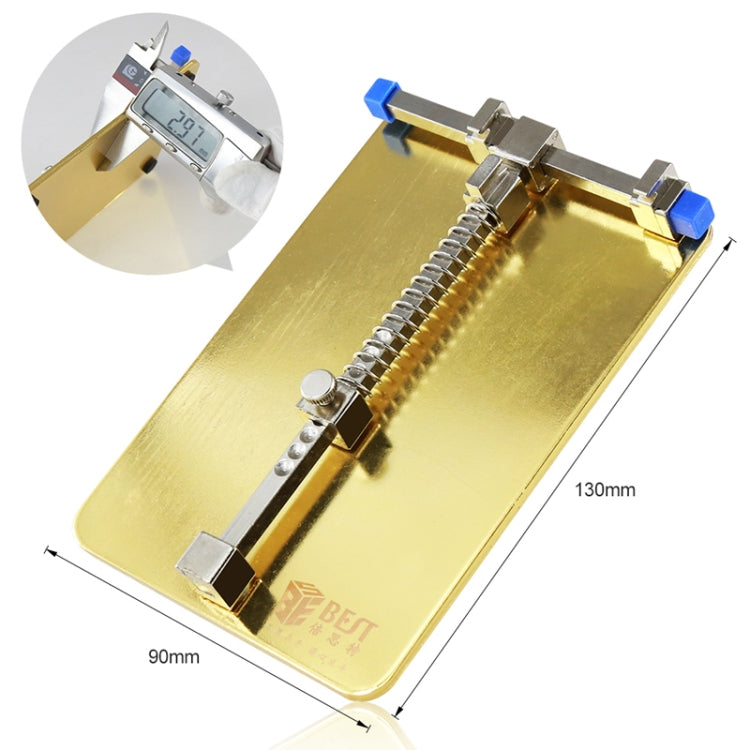 BST- 001C Stainless Steel Circuit Board soldering desoldering PCB Repair Holder Fixtures Cell Phone Repair Tool(Gold) - Repair Fixture by BEST | Online Shopping South Africa | PMC TechLife | Buy Now Pay Later Mobicred