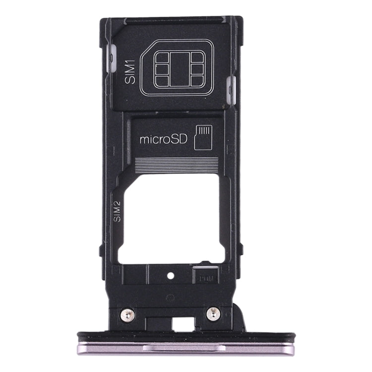 SIM Card Tray + SIM Card Tray + Micro SD Card Tray for Sony Xperia XZ2(Pink) - Card Tray by PMC TechLife | Online Shopping South Africa | PMC TechLife | Buy Now Pay Later Mobicred