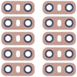 10 PCS Back Camera Lens with Adhesive for LG G6 H870/H871/H872/ LS993(Gold) - For LG by PMC TechLife | Online Shopping South Africa | PMC TechLife | Buy Now Pay Later Mobicred