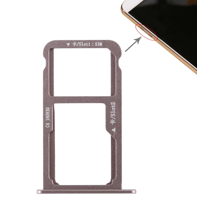 SIM Card Tray + SIM Card Tray / Micro SD Card for Huawei G9 Plus (Mocha Gold) - Card Socket by PMc TechLife | Online Shopping South Africa | PMc TechLife | Buy Now Pay Later Mobicred