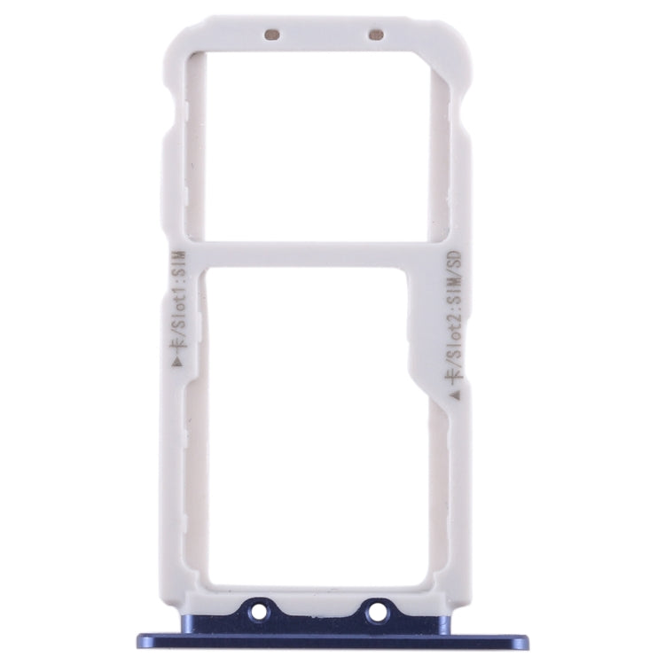 SIM Card Tray + SIM Card Tray / Micro SD Card for Huawei Honor View 10 / V10(Blue) - Card Socket by PMc TechLife | Online Shopping South Africa | PMc TechLife | Buy Now Pay Later Mobicred