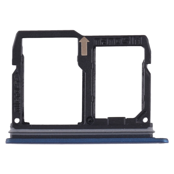 Nano SIM Card Tray + Micro SD Card Tray for LG Stylo 4 / Q Stylus Q710 / LM-Q710CS / LM-Q710MS / LM-Q710ULS / LM-Q710ULM / LM-Q710TS / LM-Q710WA (Blue)