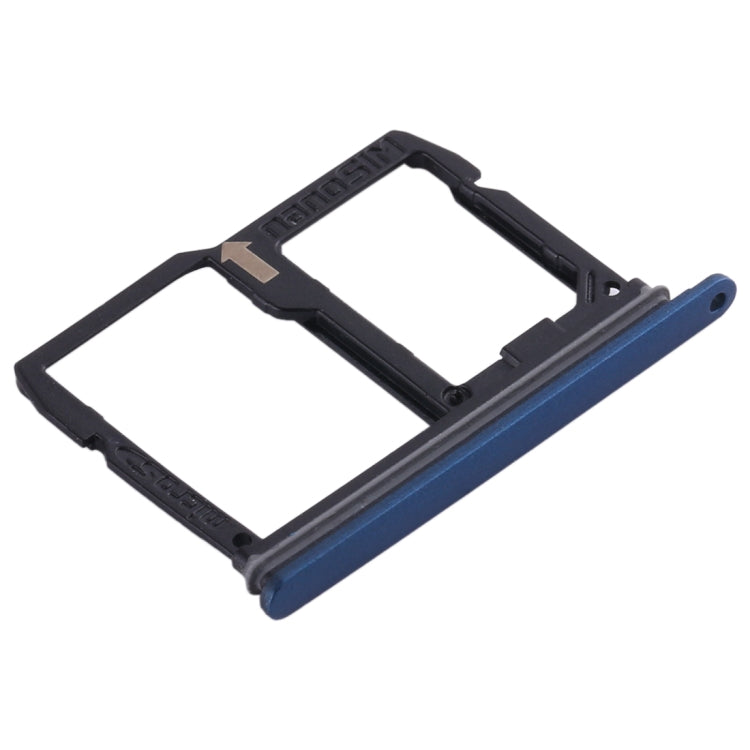 Nano SIM Card Tray + Micro SD Card Tray for LG Stylo 4 / Q Stylus Q710 / LM-Q710CS / LM-Q710MS / LM-Q710ULS / LM-Q710ULM / LM-Q710TS / LM-Q710WA (Blue) - For LG by PMc TechLife | Online Shopping South Africa | PMc TechLife | Buy Now Pay Later Mobicred