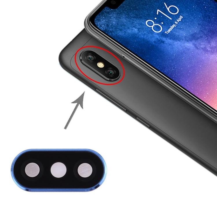 10 PCS Camera Lens Cover for Xiaomi Redmi Note 6 Pro(Blue) - Camera by PMC TechLife | Online Shopping South Africa | PMC TechLife