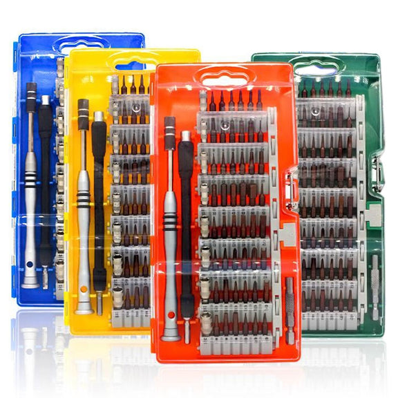 60 in 1 S2 Tool Steel Precision Screwdriver Nutdriver Bit Repair Tools Kit(Yellow)