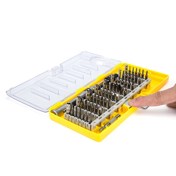60 in 1 S2 Tool Steel Precision Screwdriver Nutdriver Bit Repair Tools Kit(Yellow)