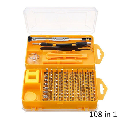 108 in 1 S2 Tool Steel Precision Screwdriver Nutdriver Bit Repair Tools Kit - free shipping - PMC Jewellery - Order now!