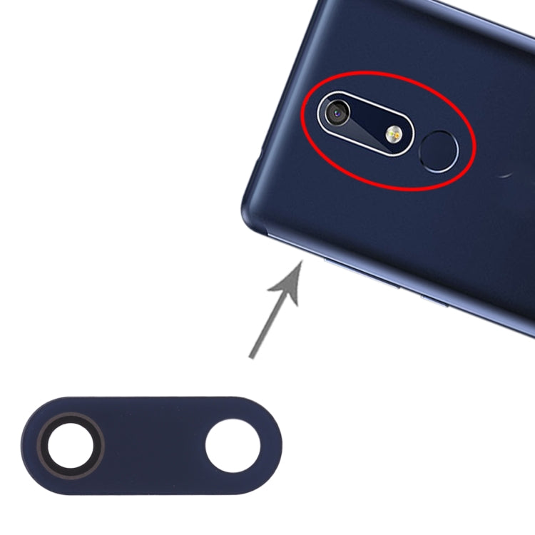 10 PCS Back Camera Lens for Nokia 5.1 / TA-1024 / TA-1027 / TA-1044 / TA-1053 / TA-1008 / TA-1030 / TA-1109