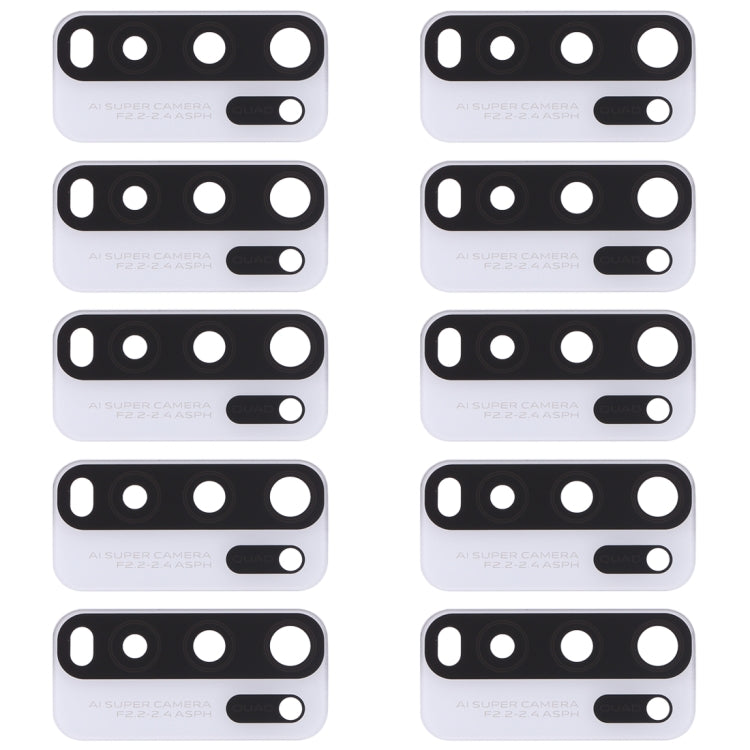For Vivo Y50 1935, V1965A / Vivo Y30 1938 10pcs Back Camera Lens (White)
