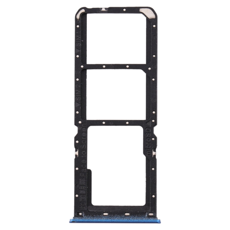 For OPPO A11x/A11/A9(2020)/A5(2020) SIM Card Tray + SIM Card Tray + Micro SD Card Tray (Blue) - Card Socket by PMc TechLife | Online Shopping South Africa | PMc TechLife | Buy Now Pay Later Mobicred