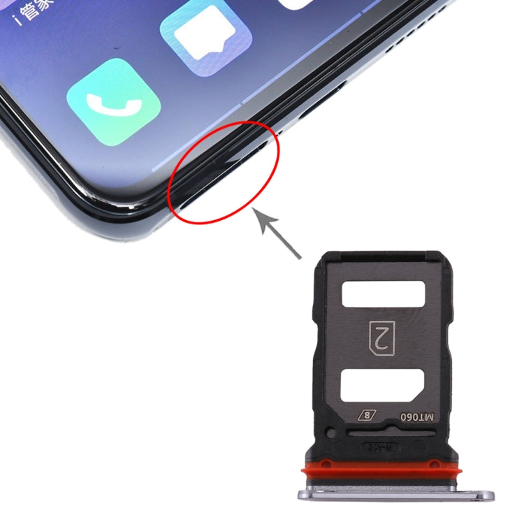 For vivo X30 SIM Card Tray + SIM Card Tray (Black) - Card Tray by PMc TechLife | Online Shopping South Africa | PMc TechLife | Buy Now Pay Later Mobicred