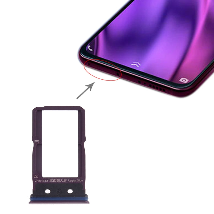 For Vivo NEX Dual Display SIM Card Tray + SIM Card Tray (Purple) - Card Socket by PMc TechLife | Online Shopping South Africa | PMc TechLife | Buy Now Pay Later Mobicred