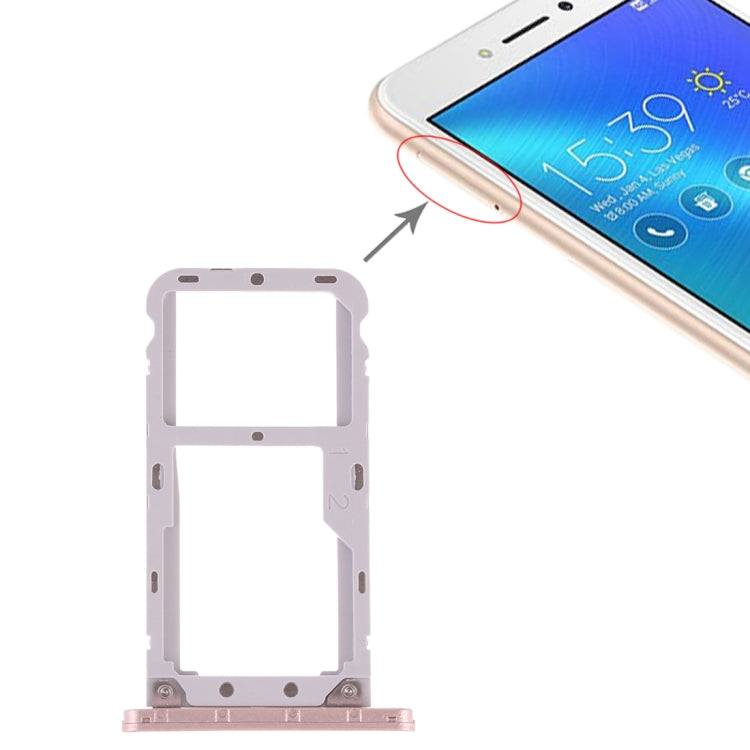 SIM Card Tray + SIM Card Tray / Micro SD Card Tray for Asus Zenfone Live ZB501KL(Gold) - free shipping - PMc TechLife - Order now!