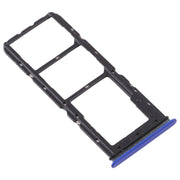 For vivo Y5s SIM Card Tray + SIM Card Tray + Micro SD Card Tray (Blue)