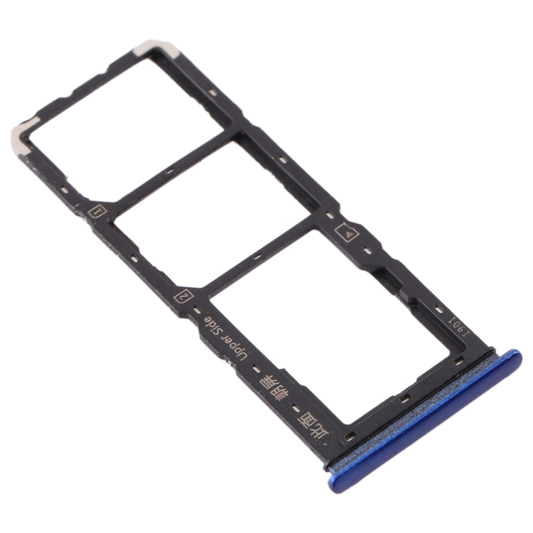 For vivo Y3 SIM Card Tray + SIM Card Tray + Micro SD Card Tray (Blue) - Card Socket by PMc TechLife | Online Shopping South Africa | PMc TechLife | Buy Now Pay Later Mobicred