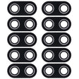 10 PCS Back Camera Lens Cover for Asus ZenFone Max Plus(M1) X018DC Pegasus 4s ZB570TL 5.7 inch (Black) - Camera by PMC TechLife | Online Shopping South Africa | PMC TechLife | Buy Now Pay Later Mobicred