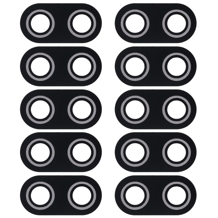 10 PCS Back Camera Lens Cover for Asus ZenFone Max Plus(M1) X018DC Pegasus 4s ZB570TL 5.7 inch (Black) - Camera by PMC TechLife | Online Shopping South Africa | PMC TechLife | Buy Now Pay Later Mobicred