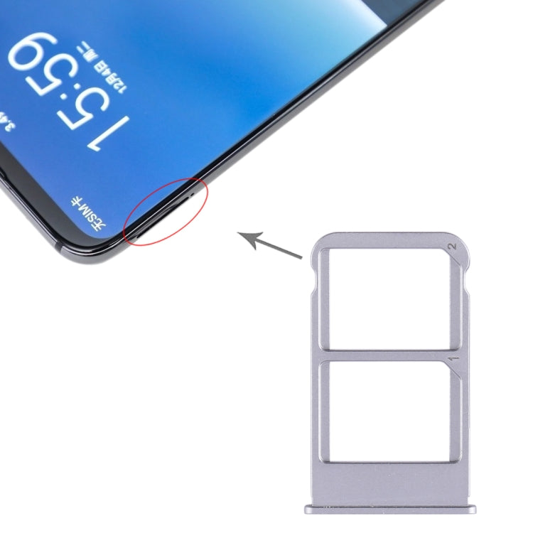 For Meizu 16 Plus SIM Card Tray + SIM Card Tray (Silver) - Card Socket by PMC TechLife | Online Shopping South Africa | PMC TechLife | Buy Now Pay Later Mobicred
