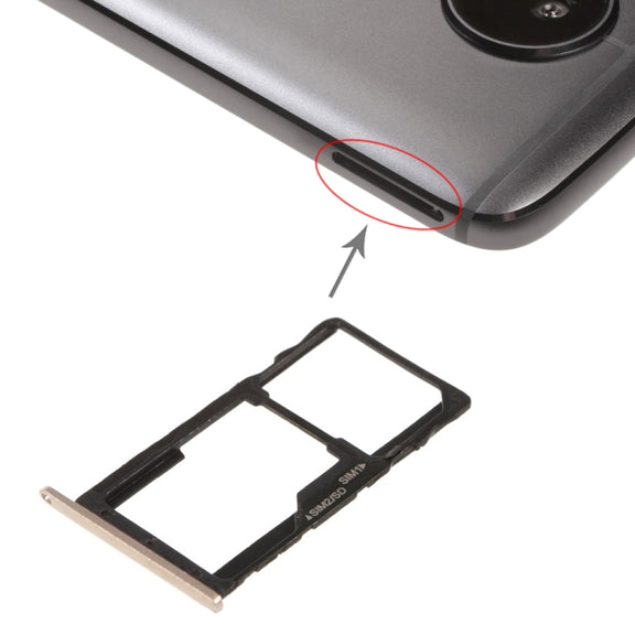 SIM Card Tray + SIM Card Tray / Micro SD Card Tray for Motorola Moto G5S(Gold)