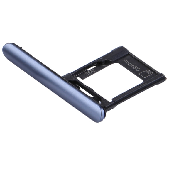 SIM / Micro SD Card Tray, Double Tray for Sony Xperia XZ1(Blue)
