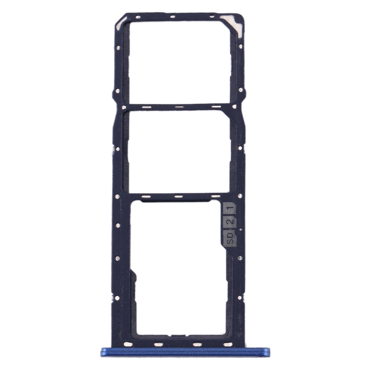 SIM Card Tray + SIM Card Tray + Micro SD Card Tray for Asus Zenfone Max M2 ZB633KL(Blue) - Card Tray by PMC TechLife | Online Shopping South Africa | PMC TechLife | Buy Now Pay Later Mobicred