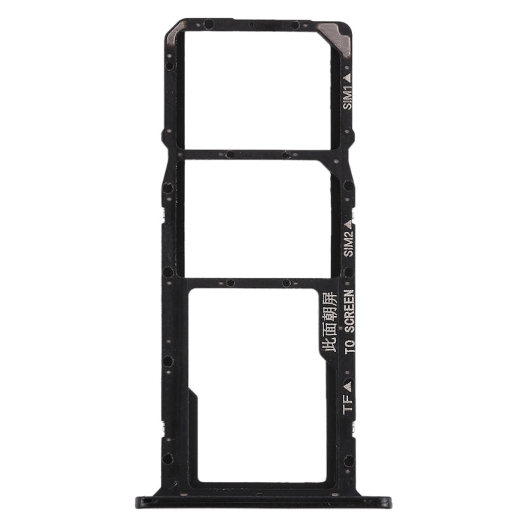 SIM Card Tray + Micro SD Card Tray for Huawei Y5 Prime (2018) / Honor Play 7 (Black)