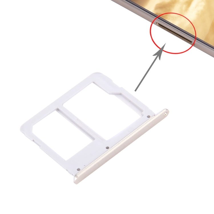 For Galaxy C7 / C7000 SIM Card Tray + Micro SD / SIM Card Tray (Gold) - free shipping - PMc TechLife - Order now!