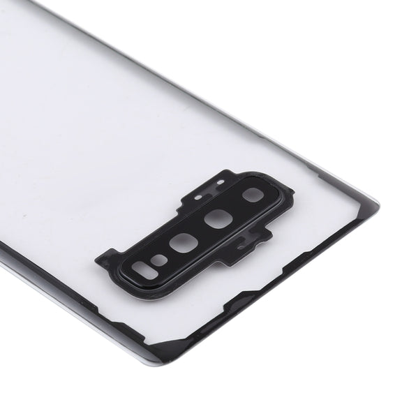 For Samsung Galaxy S10+ SM-G9750 G975F Transparent Battery Back Cover with Camera Lens Cover (Transparent)