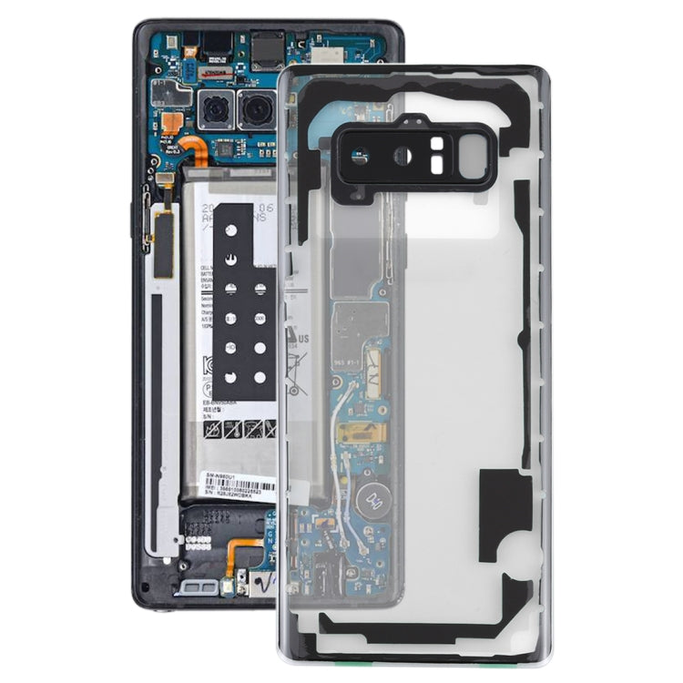 For Samsung Galaxy Note 8 / N950F N950FD N950U N950W N9500 N950N Transparent Battery Back Cover with Camera Lens Cover (Transparent) - free shipping - PMC Jewellery - Order now!