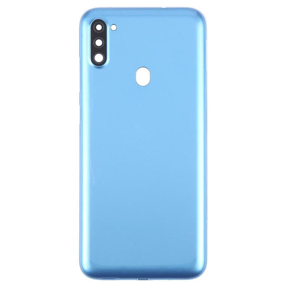 For Samsung Galaxy A11 SM-A115F Back Cover with Camera Lens Cover(Blue)
