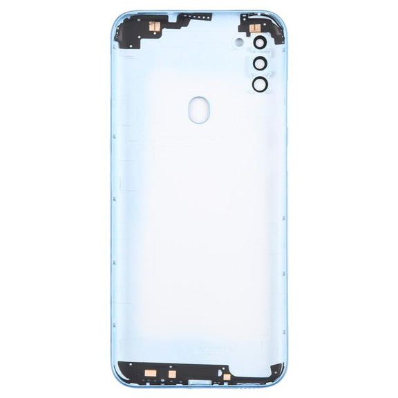 For Samsung Galaxy A11 SM-A115F Back Cover with Camera Lens Cover(Blue)