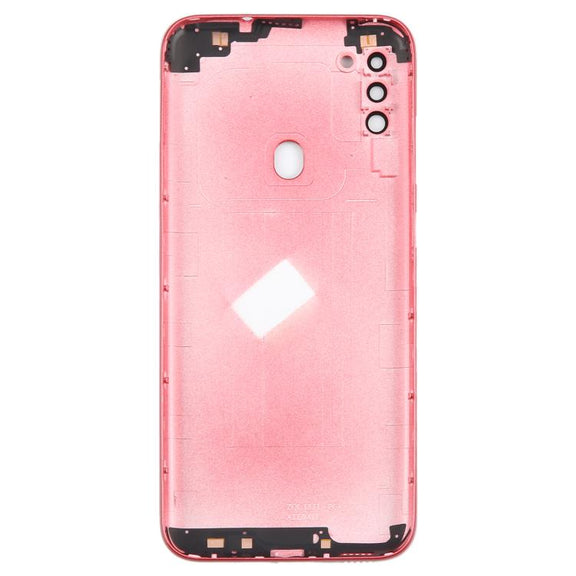 For Samsung Galaxy A11 SM-A115F Back Cover with Camera Lens Cover(Red)
