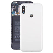 For Samsung Galaxy A11 SM-A115F Back Cover with Camera Lens Cover(White)