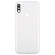 For Samsung Galaxy A11 SM-A115F Back Cover with Camera Lens Cover(White)