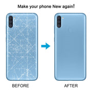 For Samsung Galaxy A11 SM-A115F Back Cover with Camera Lens Cover(White)