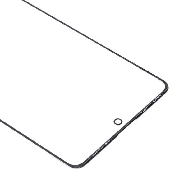 For Samsung Galaxy A71 Front Screen Outer Glass Lens (Black)