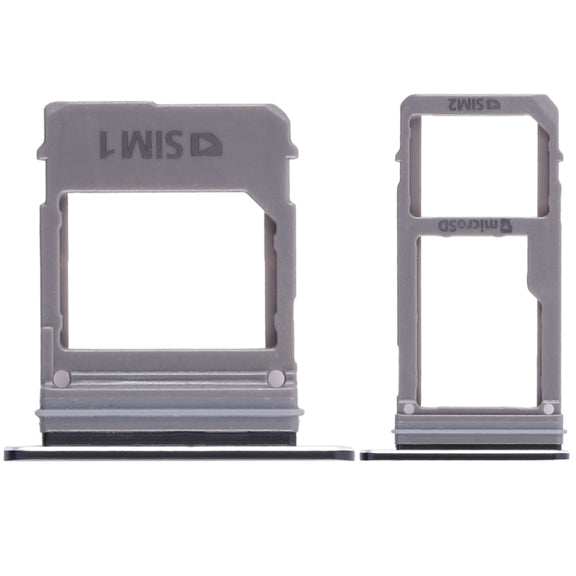 For Galaxy A520 / A720 2 SIM Card Tray + Micro SD Card Tray (Black)