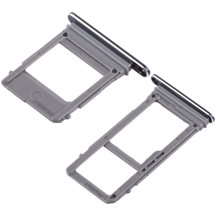 For Galaxy A520 / A720 2 SIM Card Tray + Micro SD Card Tray (Black)