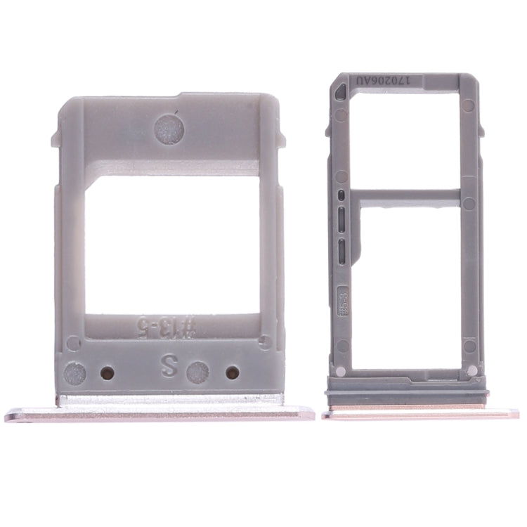 For Galaxy A520 / A720 2 SIM Card Tray + Micro SD Card Tray (Pink)