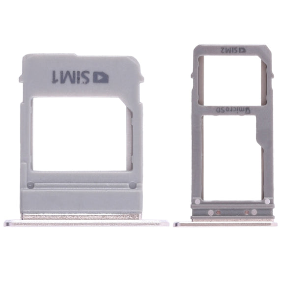 For Galaxy A520 / A720 2 SIM Card Tray + Micro SD Card Tray (Gold)