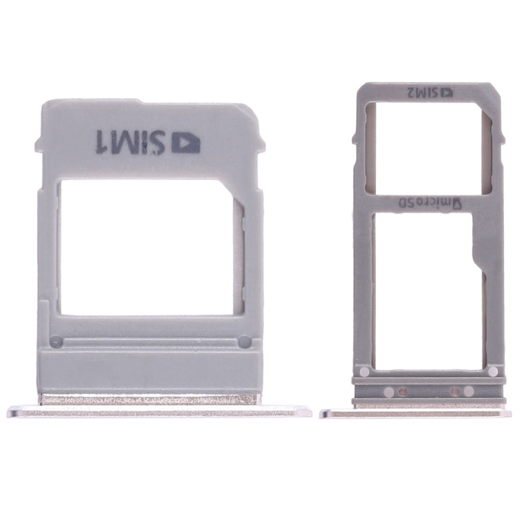 For Galaxy A520 / A720 2 SIM Card Tray + Micro SD Card Tray (Gold)
