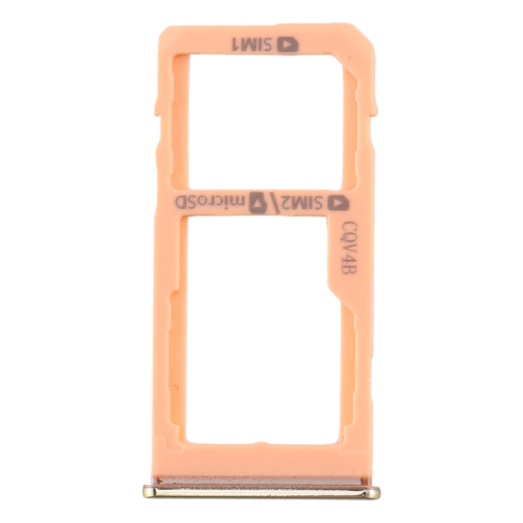 For Samsung Galaxy A60 SIM Card Tray + SIM Card Tray / Micro SD Card Tray (Gold)