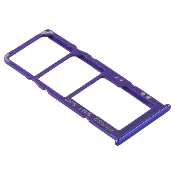 For Samsung Galaxy A30s SIM Card Tray + SIM Card Tray + Micro SD Card Tray (Blue)