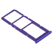 For Samsung Galaxy A30s SIM Card Tray + SIM Card Tray + Micro SD Card Tray (Blue)