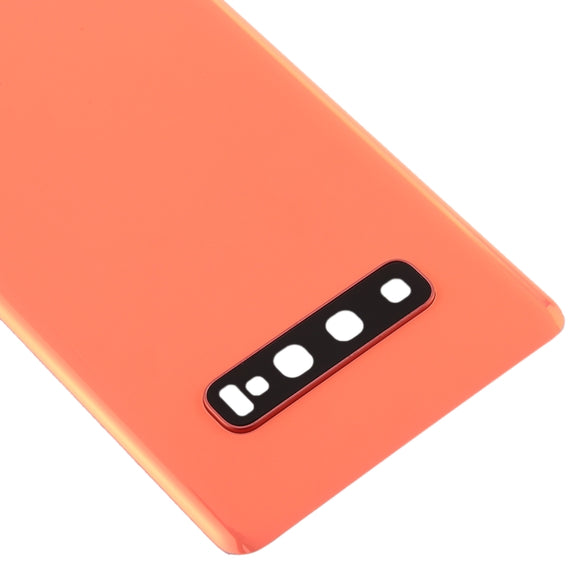 For Galaxy S10+ Battery Back Cover with Camera Lens (Pink)